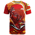 Personalized Redcliffe Dolphins T Shirt Aboriginal Dot Art - Dreamtime Rugby Mascot