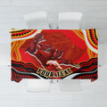 Personalized Redcliffe Dolphins Tablecloth Aboriginal Dot Art - Dreamtime Rugby Mascot
