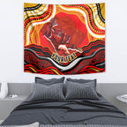 Personalized Redcliffe Dolphins Tapestry Aboriginal Dot Art - Dreamtime Rugby Mascot