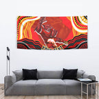 Personalized Redcliffe Dolphins Tapestry Aboriginal Dot Art - Dreamtime Rugby Mascot