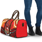 Personalized Redcliffe Dolphins Travel Bag Aboriginal Dot Art - Dreamtime Rugby Mascot