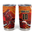Personalized Redcliffe Dolphins Tumbler Cup Aboriginal Dot Art - Dreamtime Rugby Mascot