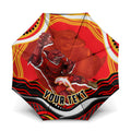 Personalized Redcliffe Dolphins Umbrella Aboriginal Dot Art - Dreamtime Rugby Mascot