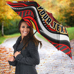 Personalized Redcliffe Dolphins Umbrella Aboriginal Dot Art - Dreamtime Rugby Mascot