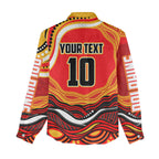 Personalized Redcliffe Dolphins Women Casual Shirt Aboriginal Dot Art - Dreamtime Rugby Mascot