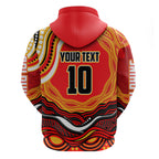 Personalized Redcliffe Dolphins Zip Hoodie Aboriginal Dot Art - Dreamtime Rugby Mascot