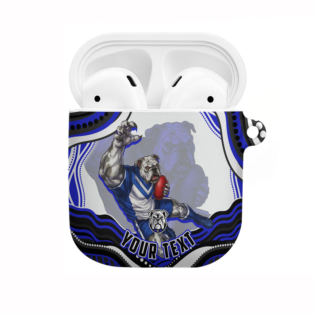 Personalized Canterbury Bankstown Bulldogs AirPods Case Aboriginal Dot Art - Dreamtime Rugby Mascot