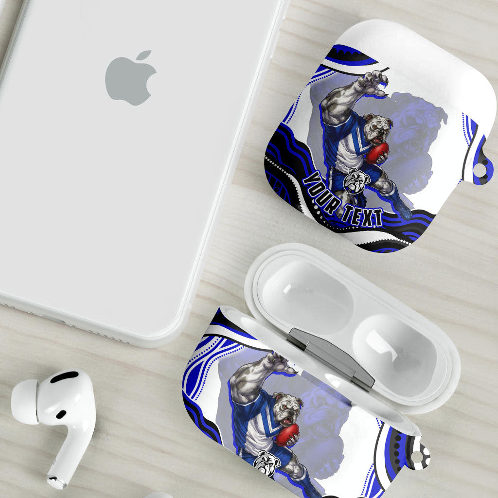 Personalized Canterbury Bankstown Bulldogs AirPods Case Aboriginal Dot Art - Dreamtime Rugby Mascot