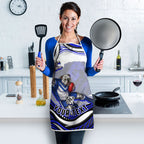 Personalized Canterbury Bankstown Bulldogs Apron Aboriginal Dot Art - Dreamtime Rugby Mascot