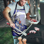 Personalized Canterbury Bankstown Bulldogs Apron Aboriginal Dot Art - Dreamtime Rugby Mascot