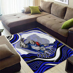 Personalized Canterbury Bankstown Bulldogs Area Rug Aboriginal Dot Art - Dreamtime Rugby Mascot