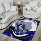 Personalized Canterbury Bankstown Bulldogs Area Rug Aboriginal Dot Art - Dreamtime Rugby Mascot