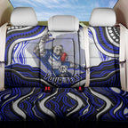 Personalized Canterbury Bankstown Bulldogs Back Car Seat Cover Aboriginal Dot Art - Dreamtime Rugby Mascot