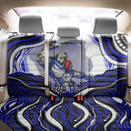 Personalized Canterbury Bankstown Bulldogs Back Car Seat Cover Aboriginal Dot Art - Dreamtime Rugby Mascot