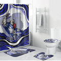 Personalized Canterbury Bankstown Bulldogs Bathroom Set Aboriginal Dot Art - Dreamtime Rugby Mascot