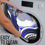 Personalized Canterbury Bankstown Bulldogs Bathroom Set Aboriginal Dot Art - Dreamtime Rugby Mascot