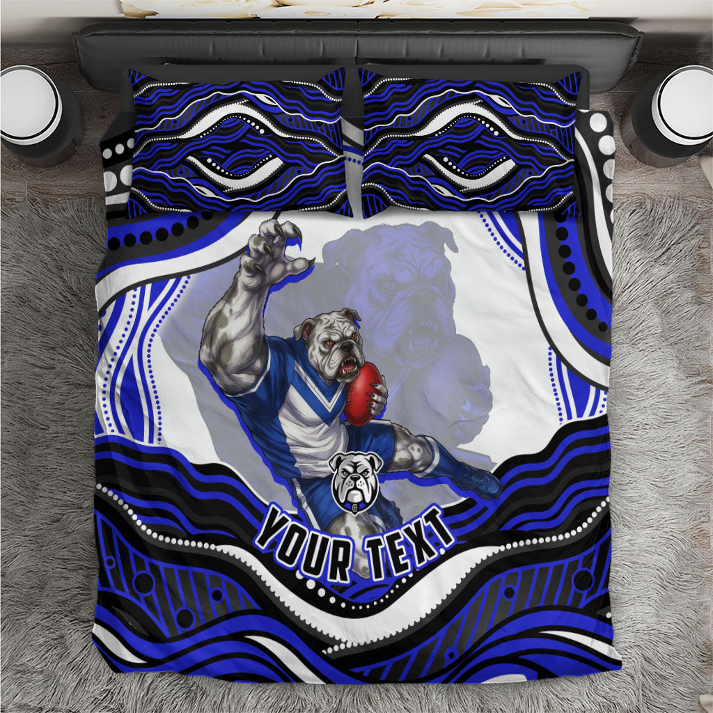 Personalized Canterbury Bankstown Bulldogs Bedding Set Aboriginal Dot Art - Dreamtime Rugby Mascot