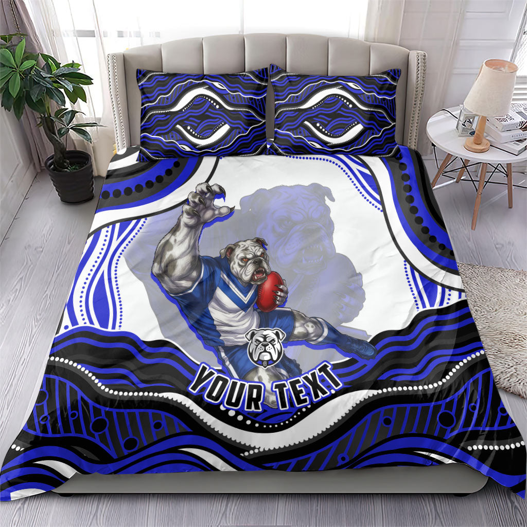 Personalized Canterbury Bankstown Bulldogs Bedding Set Aboriginal Dot Art - Dreamtime Rugby Mascot