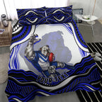 Personalized Canterbury Bankstown Bulldogs Bedding Set Aboriginal Dot Art - Dreamtime Rugby Mascot