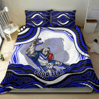 Personalized Canterbury Bankstown Bulldogs Bedding Set Aboriginal Dot Art - Dreamtime Rugby Mascot