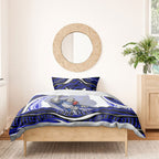 Personalized Canterbury Bankstown Bulldogs Bedding Set Aboriginal Dot Art - Dreamtime Rugby Mascot