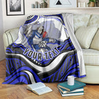 Personalized Canterbury Bankstown Bulldogs Blanket Aboriginal Dot Art - Dreamtime Rugby Mascot
