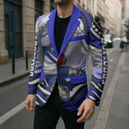 Personalized Canterbury Bankstown Bulldogs Blazer Aboriginal Dot Art - Dreamtime Rugby Mascot