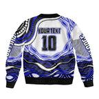 Personalized Canterbury Bankstown Bulldogs Bomber Jacket Aboriginal Dot Art - Dreamtime Rugby Mascot