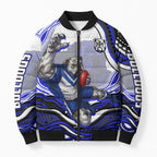 Personalized Canterbury Bankstown Bulldogs Bomber Puffer Jacket Aboriginal Dot Art - Dreamtime Rugby Mascot