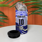 Personalized Canterbury Bankstown Bulldogs 4 in 1 Can Cooler Tumbler Aboriginal Dot Art - Dreamtime Rugby Mascot
