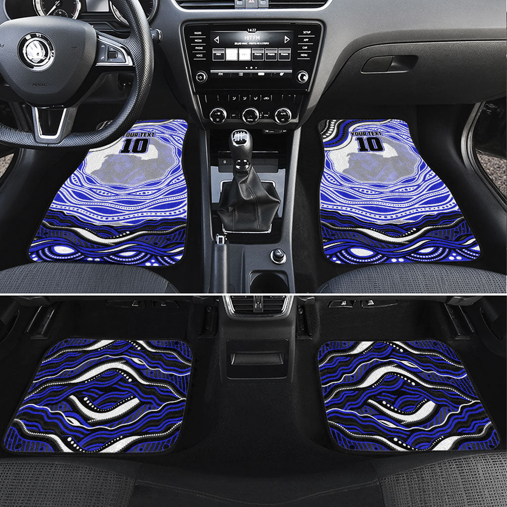 Personalized Canterbury Bankstown Bulldogs Car Mats Aboriginal Dot Art - Dreamtime Rugby Mascot