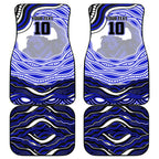 Personalized Canterbury Bankstown Bulldogs Car Mats Aboriginal Dot Art - Dreamtime Rugby Mascot