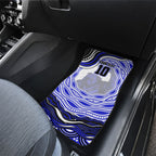 Personalized Canterbury Bankstown Bulldogs Car Mats Aboriginal Dot Art - Dreamtime Rugby Mascot