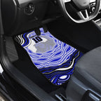 Personalized Canterbury Bankstown Bulldogs Car Mats Aboriginal Dot Art - Dreamtime Rugby Mascot