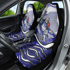 Personalized Canterbury Bankstown Bulldogs Car Seat Cover Aboriginal Dot Art - Dreamtime Rugby Mascot