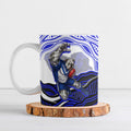Personalized Canterbury Bankstown Bulldogs Ceramic Mug Aboriginal Dot Art - Dreamtime Rugby Mascot