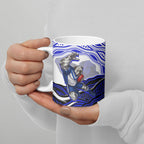 Personalized Canterbury Bankstown Bulldogs Ceramic Mug Aboriginal Dot Art - Dreamtime Rugby Mascot