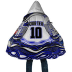Personalized Canterbury Bankstown Bulldogs Cloak Aboriginal Dot Art - Dreamtime Rugby Mascot