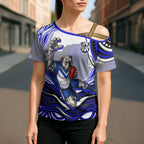 Personalized Canterbury Bankstown Bulldogs Cross Shoulder Shirt Aboriginal Dot Art - Dreamtime Rugby Mascot