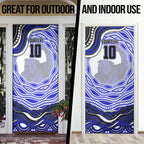 Personalized Canterbury Bankstown Bulldogs Door Cover Aboriginal Dot Art - Dreamtime Rugby Mascot