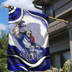 Personalized Canterbury Bankstown Bulldogs Garden Flag Aboriginal Dot Art - Dreamtime Rugby Mascot