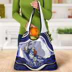 Personalized Canterbury Bankstown Bulldogs Grocery Bag Aboriginal Dot Art - Dreamtime Rugby Mascot
