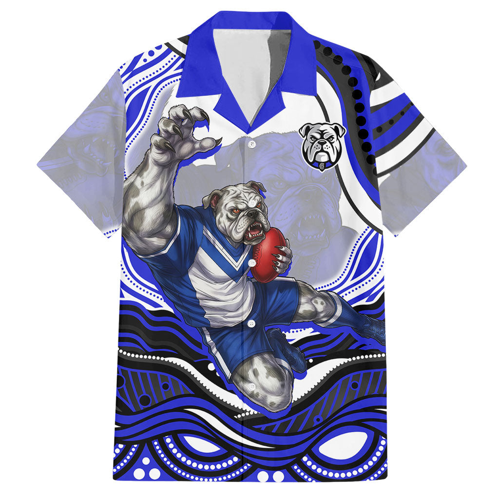 Personalized Canterbury Bankstown Bulldogs Hawaiian Shirt Aboriginal Dot Art - Dreamtime Rugby Mascot