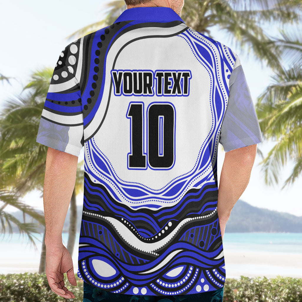 Personalized Canterbury Bankstown Bulldogs Hawaiian Shirt Aboriginal Dot Art - Dreamtime Rugby Mascot