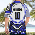 Personalized Canterbury Bankstown Bulldogs Hawaiian Shirt Aboriginal Dot Art - Dreamtime Rugby Mascot