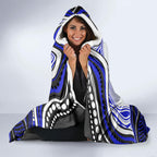 Personalized Canterbury Bankstown Bulldogs Hooded Blanket Aboriginal Dot Art - Dreamtime Rugby Mascot