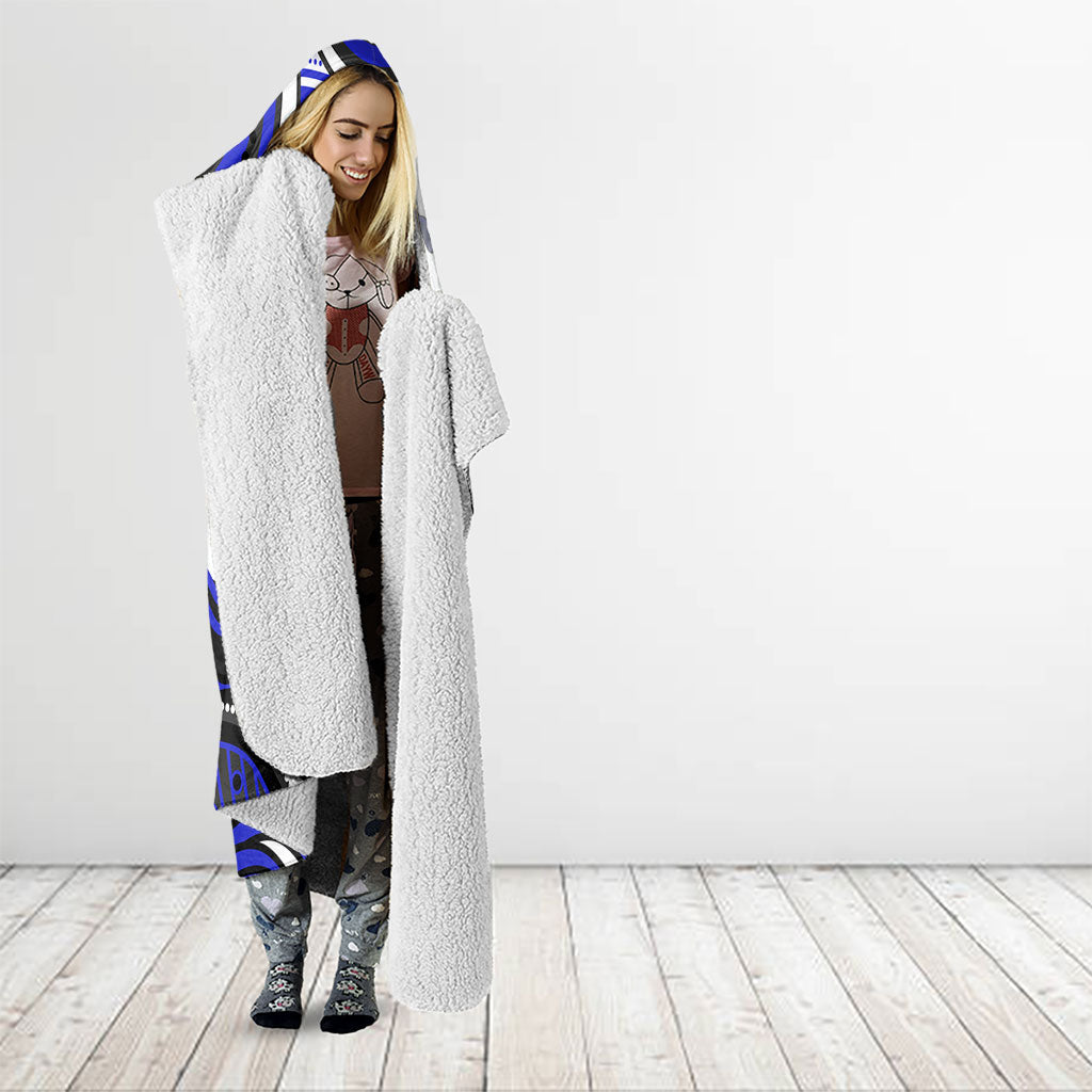 Personalized Canterbury Bankstown Bulldogs Hooded Blanket Aboriginal Dot Art - Dreamtime Rugby Mascot
