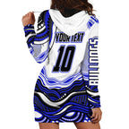Personalized Canterbury Bankstown Bulldogs Hoodie Dress Aboriginal Dot Art - Dreamtime Rugby Mascot