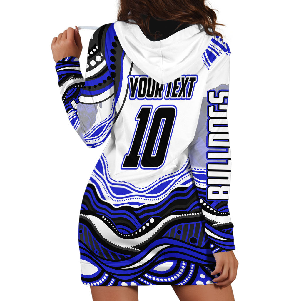 Personalized Canterbury Bankstown Bulldogs Hoodie Dress Aboriginal Dot Art - Dreamtime Rugby Mascot