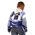Personalized Canterbury Bankstown Bulldogs Kid Hoodie Aboriginal Dot Art - Dreamtime Rugby Mascot